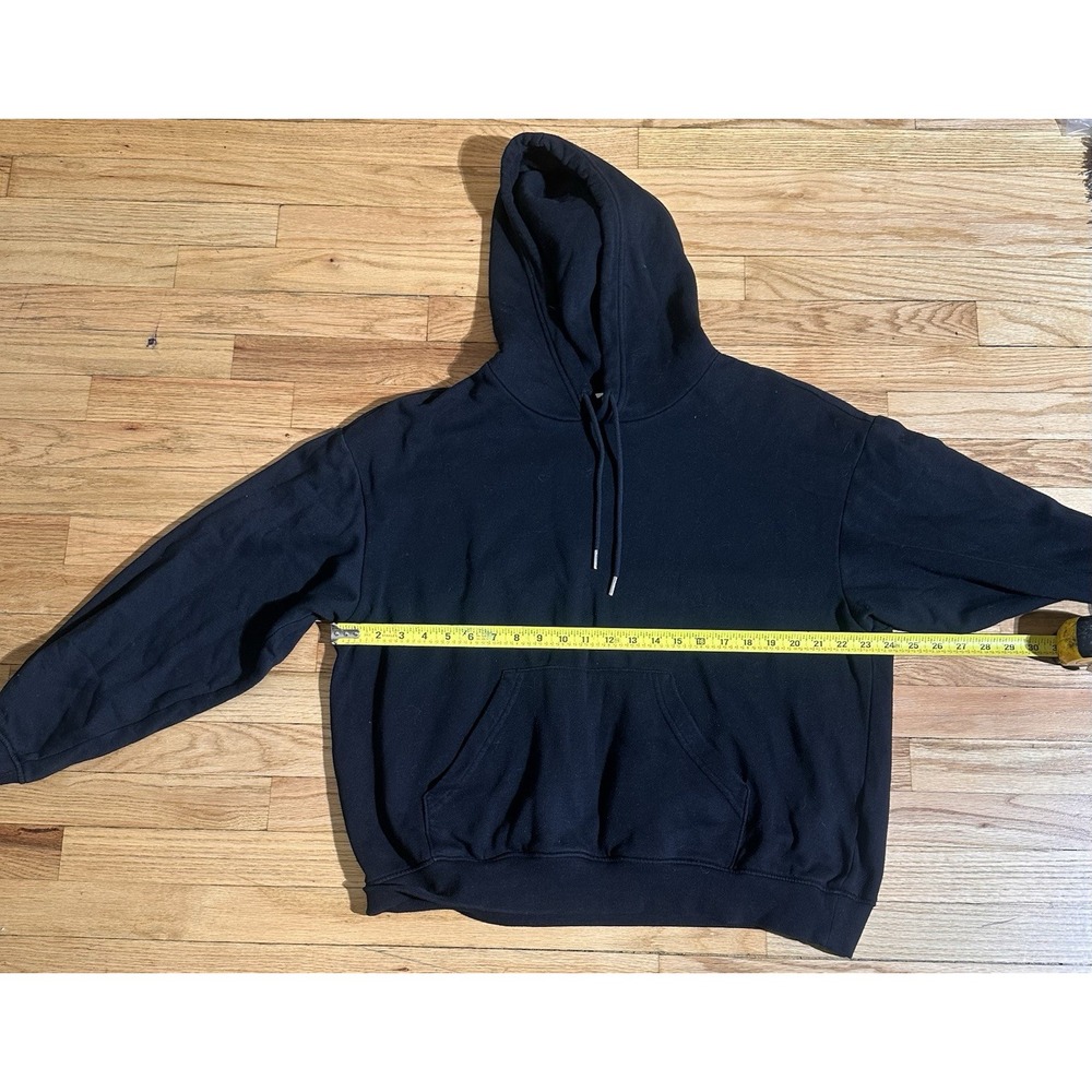 Vintage / Y2K 90s H&M Black Hooded Pullover Sweatshirt Size L